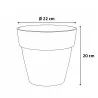 Pot Elho Ø22cm noir recyclé avec réservoir d'eau intégré