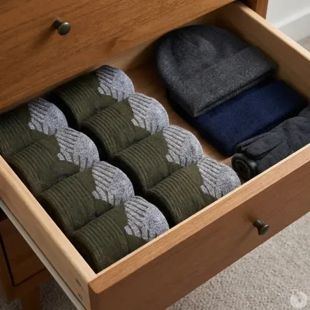 Chaussettes techniques kaki/gris pour élevage et outdoor