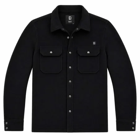 Chemise polaire homme Jeff Brandit® noire - Confort hiver