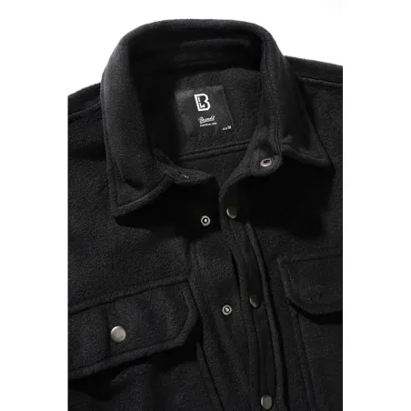 Chemise polaire homme Jeff Brandit® noire - Confort hiver
