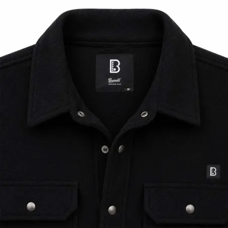 Chemise polaire homme Jeff Brandit® noire - Confort hiver