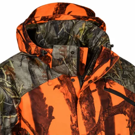 Veste Grand Nord Percussion imperméable orange | Ducatillon