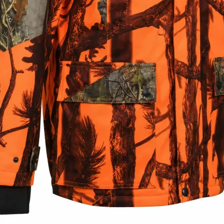 Veste Grand Nord Percussion imperméable orange | Ducatillon