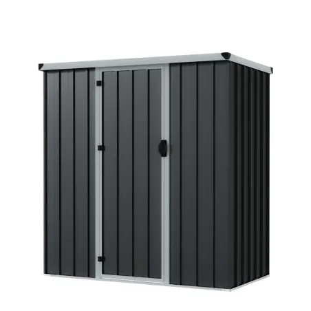 Abri jardin Durance acier - 1 porte - 1,28 m² gris/crème