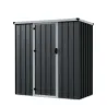 Abri jardin Durance acier - 1 porte - 1,28 m² gris/crème