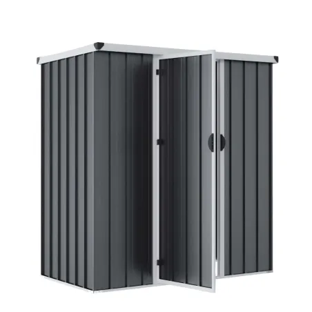 Abri jardin Durance acier - 1 porte - 1,28 m² gris/crème