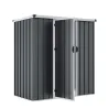 Abri jardin Durance acier - 1 porte - 1,28 m² gris/crème