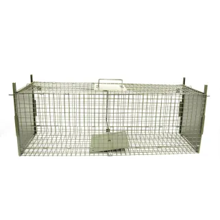 Piège pliable 2 entrées pour fauves 160x60x50 cm