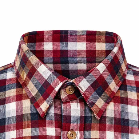 Chemise Dolty bordeaux - Carreaux élégants en flanelle