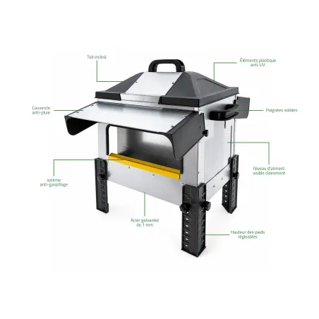 Mangeoire Robust® 16kg - Acier galvanisé pour volailles