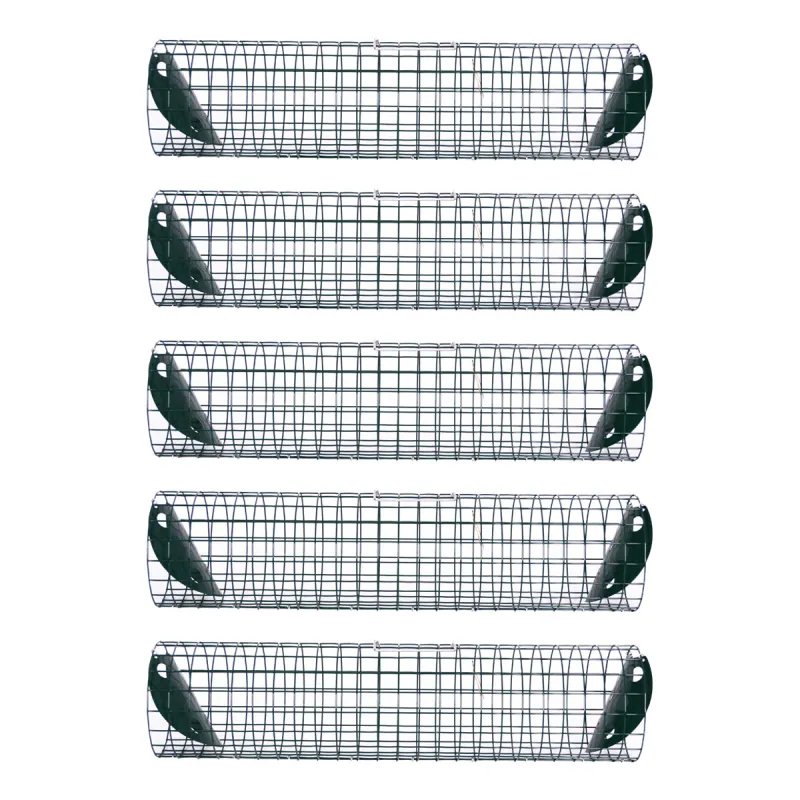 Pack 5 pièges à lapins en métal Ø15x60 cm