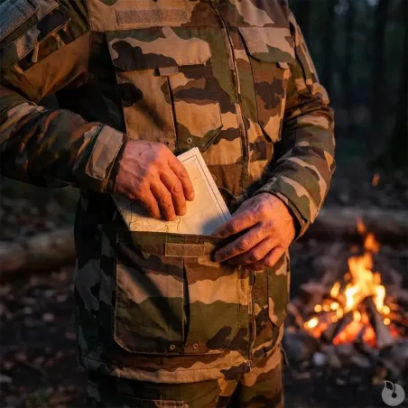 Veste Fighter camo longue - M à 3XL - Résistante outdoor