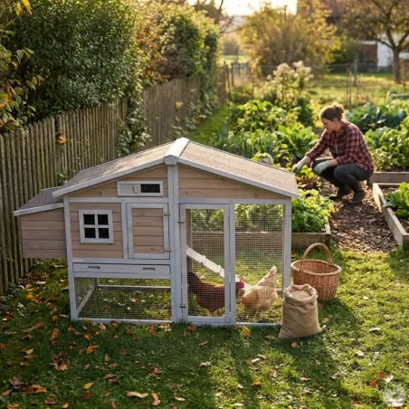 Poulailler premium renforcé métal - Grand luxe