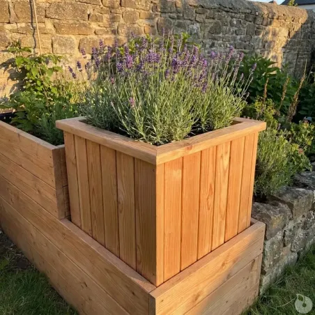 Jardinière carrée bois autoclave 40x40 cm - Extérieur