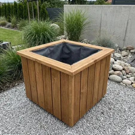 Jardinière carrée bois autoclave 40x40 cm - Extérieur