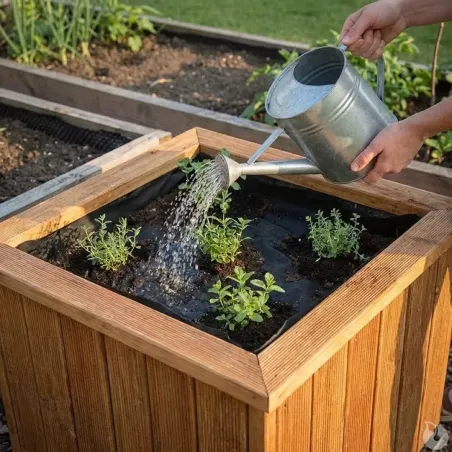 Jardinière carrée bois autoclave 40x40 cm - Extérieur