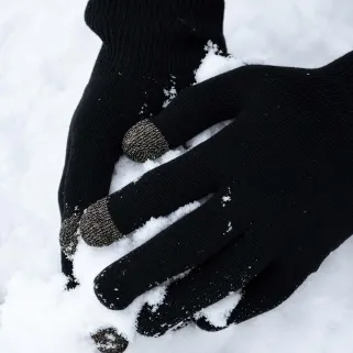 Gants étanches anti-transpi noir nylon/bambou taille 7-9