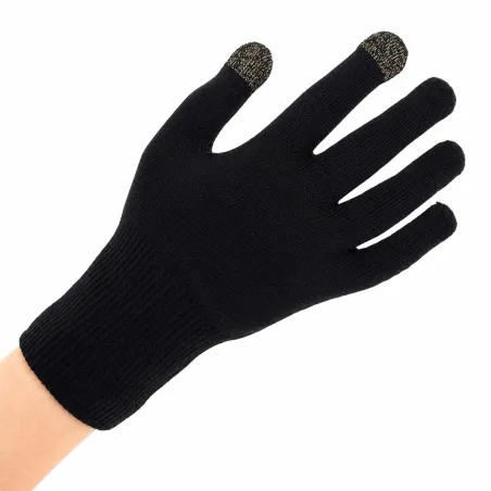 Gants étanches anti-transpi noir nylon/bambou taille 7-9