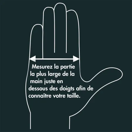 Gants étanches anti-transpi noir nylon/bambou taille 7-9