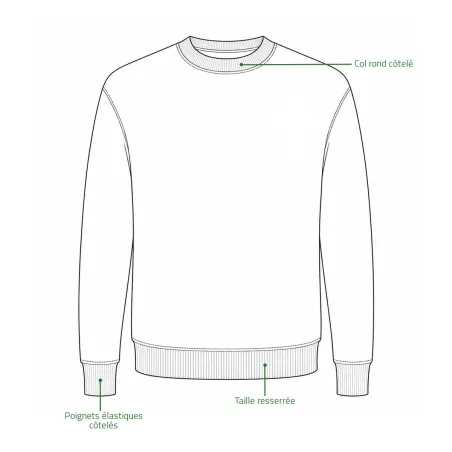 Sweat polaire brodé sanglier - Vert éleveur