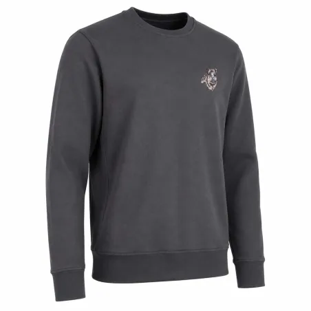 Sweat polaire brodé sanglier - Vert éleveur