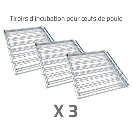 Couveuse évolutive 3 tiroirs + panier + humidificateur