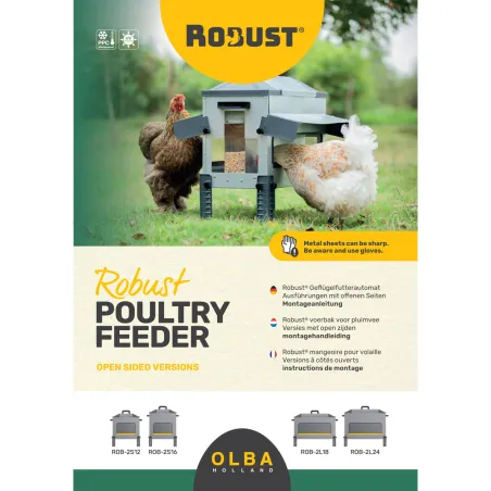 Mangeoire Robust® 12kg - Acier galvanisé pour volailles