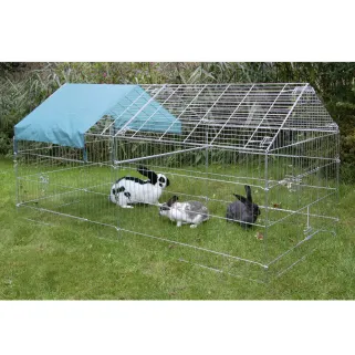 Enclos zingué avec bâche pour petits animaux 220x103cm