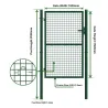 Portillon grillagé vert 1x1,5m maille 50mm sécurisé