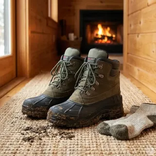 Bottillons Quebec Kaki : chaud et étanche pour extérieur