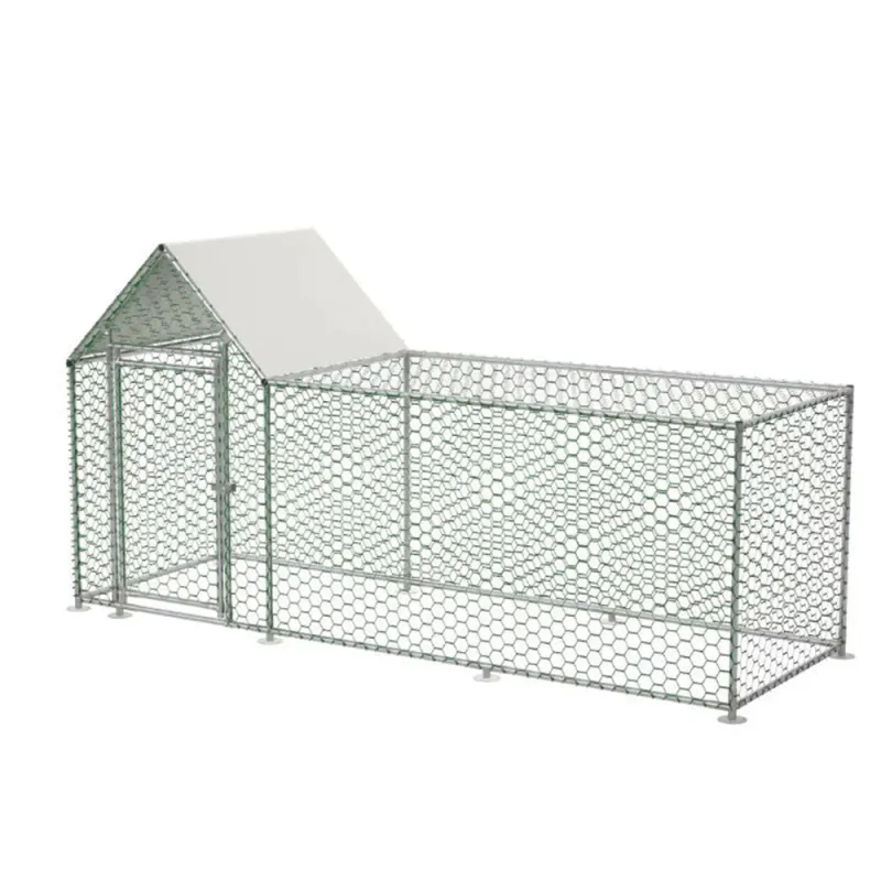 Enclos volailles 3x1x1,5m - Robuste avec toit bâché