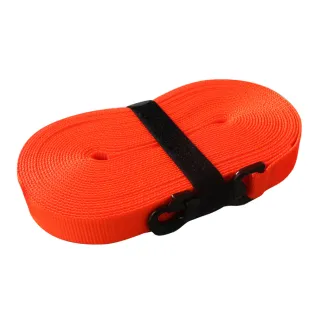 Longe plate pour chien - 10 mètres - Orange