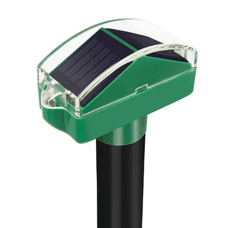 2 Répulsifs solaires ultrasons taupes - 650m² - Étanche