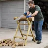 Chevalet en bois pour sciage - Stable et pratique