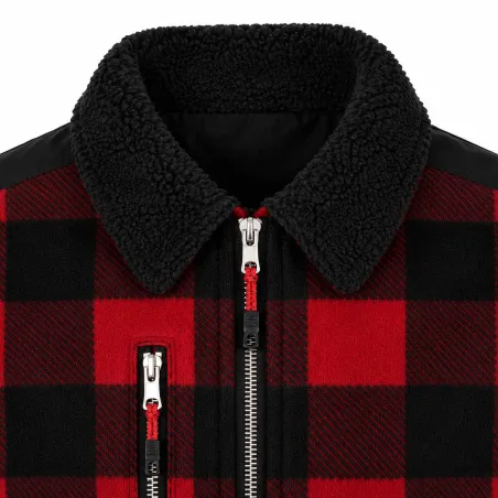 Chemise polaire homme rouge LMA® - Chaleur 390g/m²