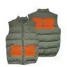 Gilet chauffant USB kaki 3 niveaux de chaleur