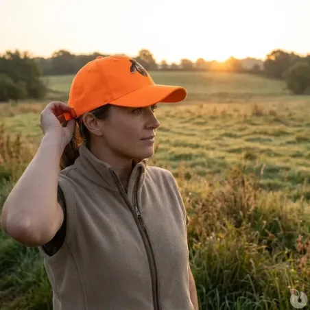 Casquette respirante brodé sanglier orange Treeland