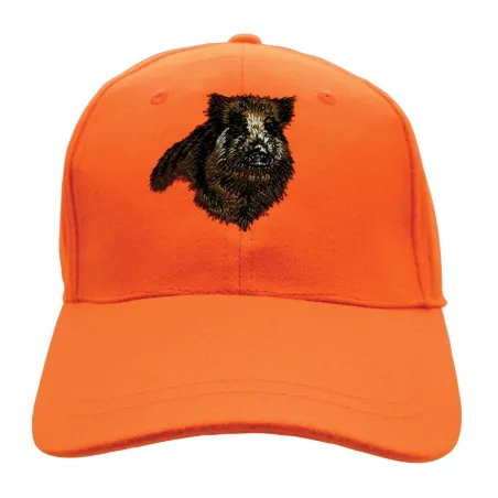 Casquette respirante brodé sanglier orange Treeland