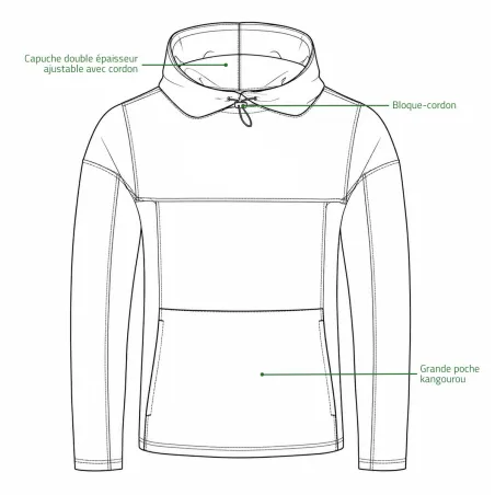 Sweat Anar Muorra - Confort outdoor capuche & poche