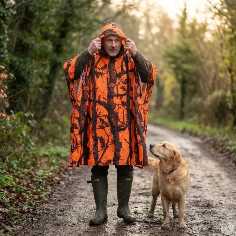 Poncho imperméable orange taille unique - Percussion®