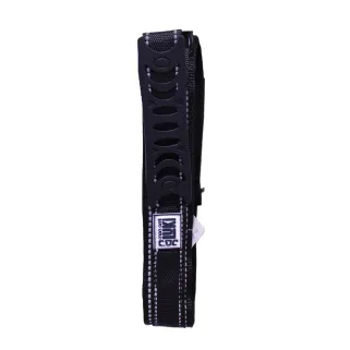 Collier nylon réfléchissant avec poignée - Noir 34 cm