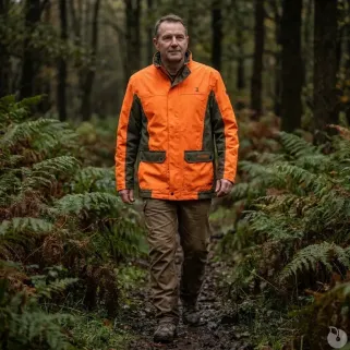 Veste imperméable orange polyester pour éleveurs S à 4XL