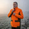 Veste imperméable orange polyester pour éleveurs S à 4XL