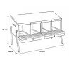 Pondoir poule 4 nids sur pieds avec collecteur | Ducatillon