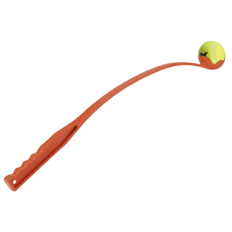 Lanceur manuel de balle tennis pour chien actif