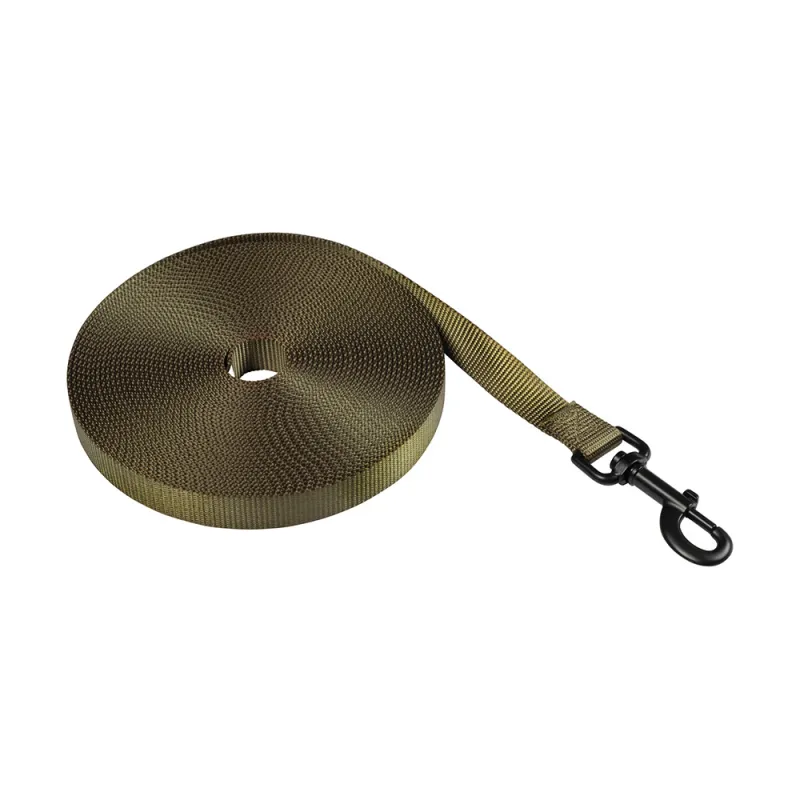 Longe kaki 10m Ø8mm Stepland - dressage et sécurité chevaux