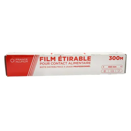 Film étirable alimentaire 300m x 45cm - Boîte carton