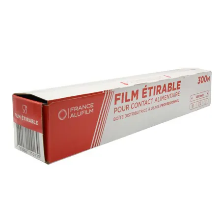 Film étirable alimentaire 300m x 45cm - Boîte carton