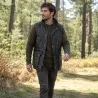 Gilet chasse Walker and Hawkes vert coton ciré 4 poches