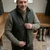 Gilet chasse Walker and Hawkes vert coton ciré 4 poches